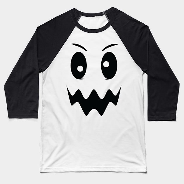 Ghost Face Halloween Baseball T-Shirt by Eugenex